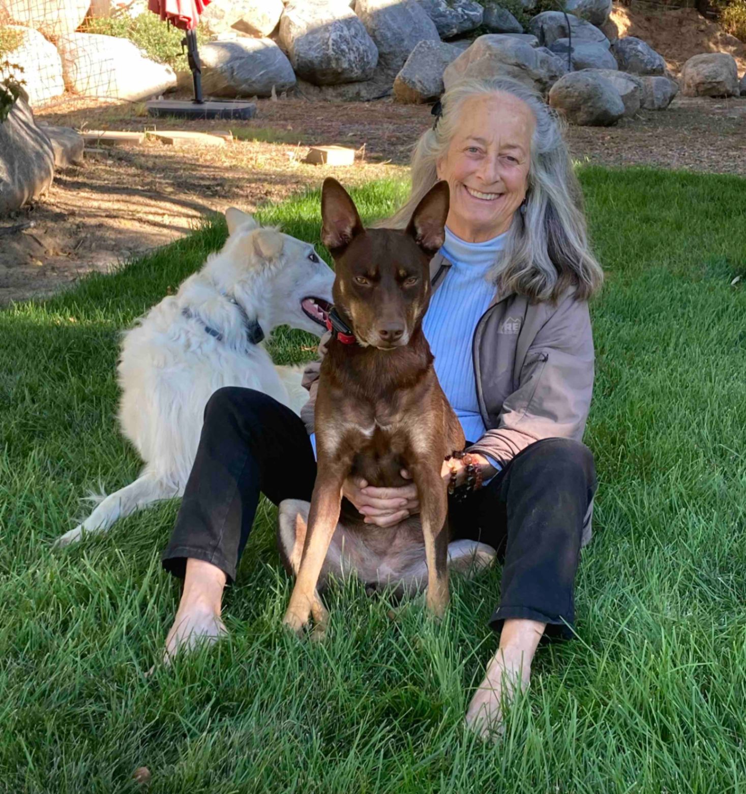 Sheila with Wunder & Roxie